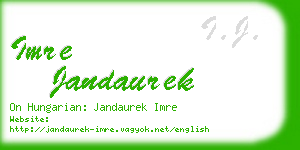 imre jandaurek business card